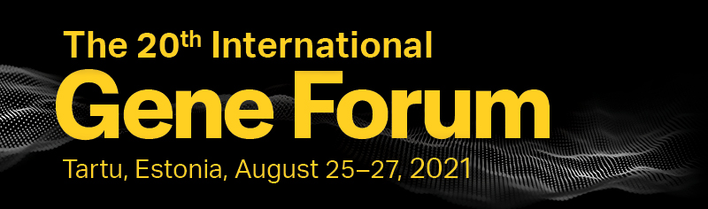 Gene Forum 2021, August 25-27, 2020